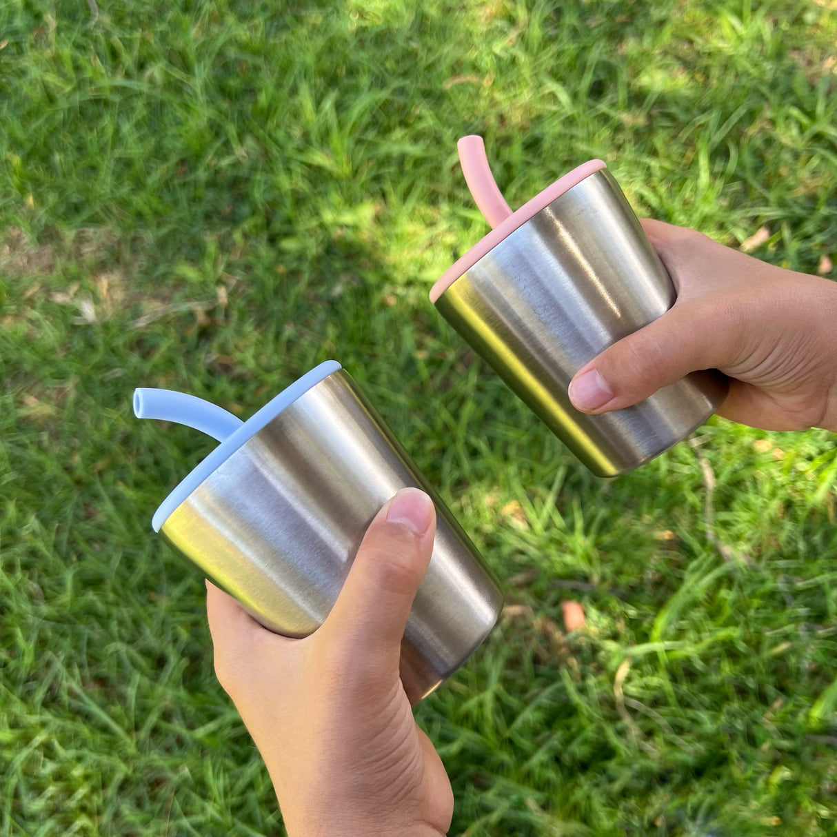 Stainless Steel Cup with Silicone Straw