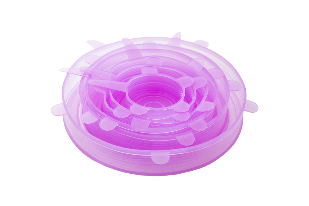 Silicone stretch lids purple 6pcs