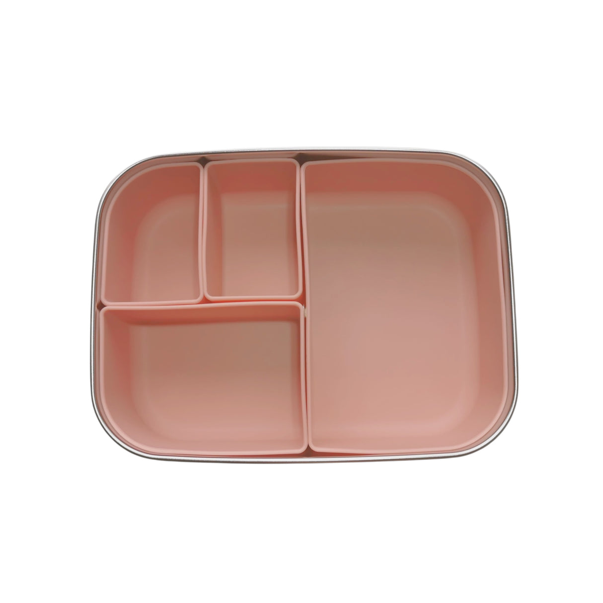 Stainless Steel Lunch Box with Removable 4 Silicone Compartments
