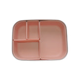 Stainless Steel Lunch Box with Removable 4 Silicone Compartments