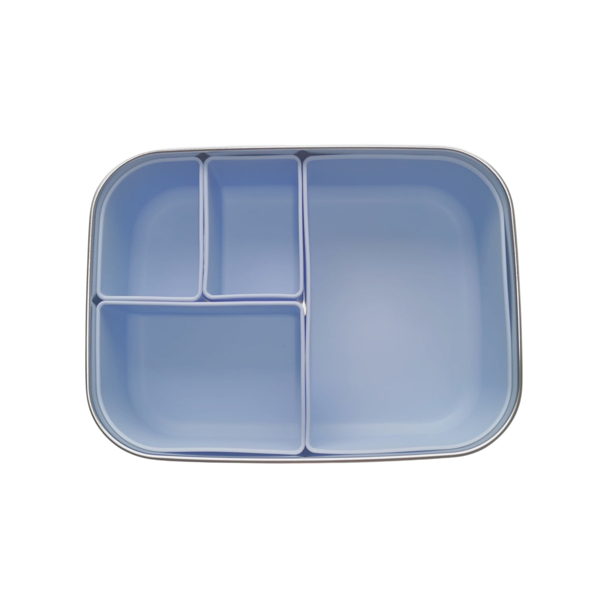 Stainless Steel Lunch Box with Removable 4 Silicone Compartments