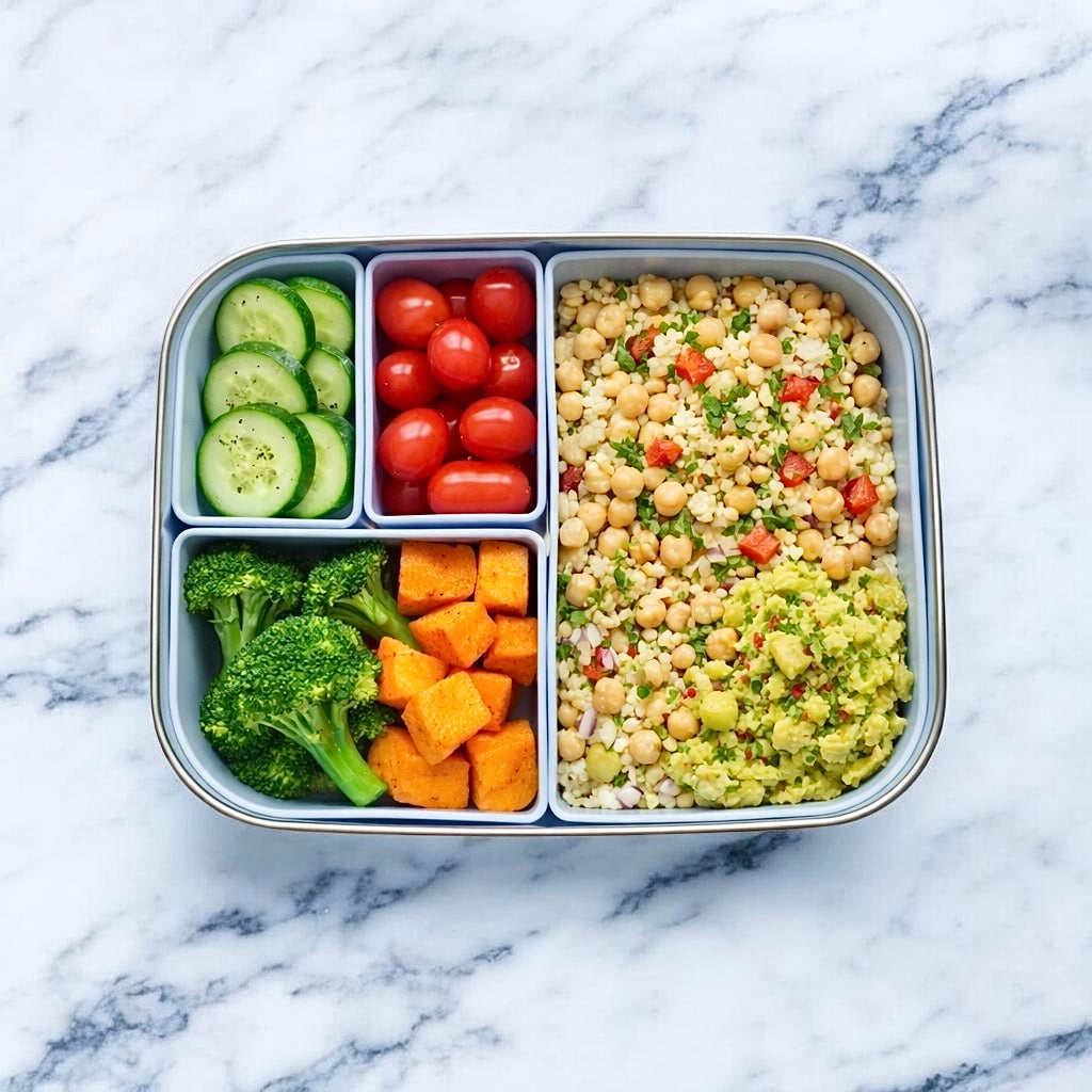 Stainless Steel Lunch Box with Removable 4 Silicone Compartments