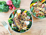 Pastel Salad Bowl 4pcs (2 x stainless steel bowls, 2 x silicone bowls)
