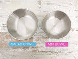 Pastel Salad Bowl 4pcs (2 x stainless steel bowls, 2 x silicone bowls) - Factory seconds