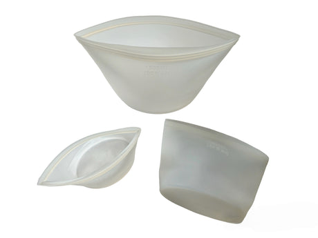 Leak-proof silicone food storage bag 3 sizes; 500ml, 1000ml, 1500ml