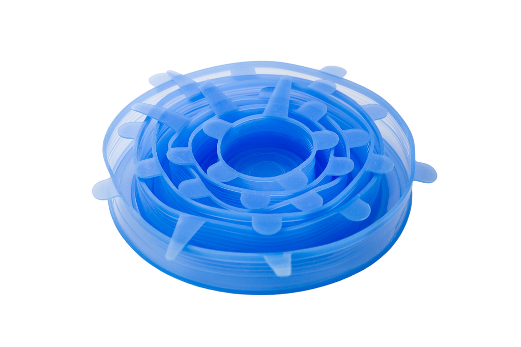 Silicone stretch lids blue 6pcs