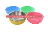 Pastel Mini Bowl 4pcs (2 x stainless steel bowls, 2 x silicone bowls) - Factory seconds